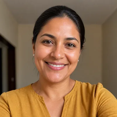 Foto de Juliana, professora de alfabetização