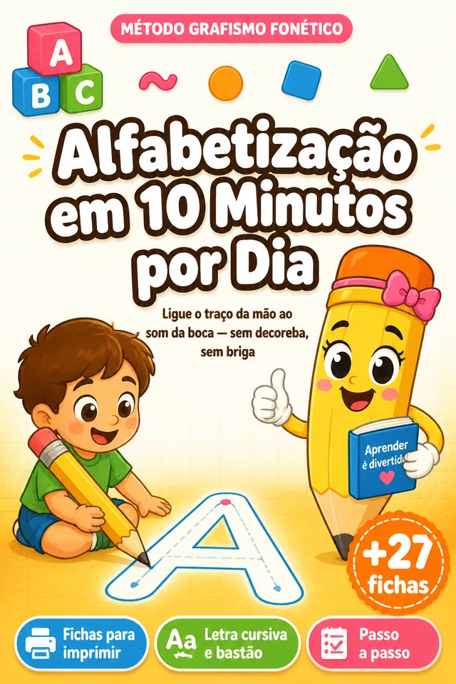 Capa do Kit Essencial: fichas de grafismo fonético